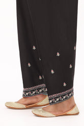 1 Piece Shalwar in Black Cambric (CZ3217)